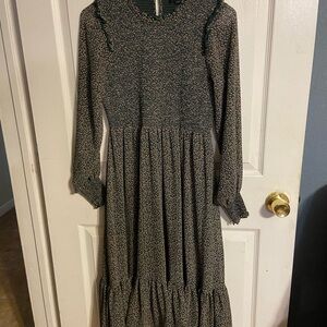 EUC Hatch Maternity Dress Forest Green Floral Sz 0 Absolutely Gorgeous